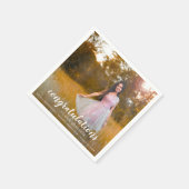 モダンシンプル写真エレガント卒業 スタンダードカクテルナプキン (角)