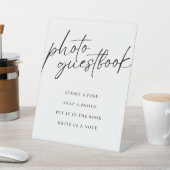 モダンシンプル写真ゲストブック 台座サイン (インサイチュ)