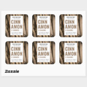 モダンシンプル写真付き大豆蝋燭スクエアラベル スクエアシール (シート)