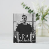 モダンシンプル写真卒業会 インビテーションポストカード (スタンド正面)