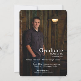 モダンシンプル写真卒業党招待状 招待状