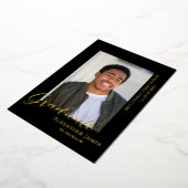 モダンシンプル写真卒業発表 箔招待状 (回転した状態)