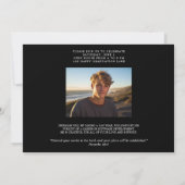 モダンシンプル写真卒業 招待状 (裏面)