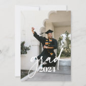 モダンシンプル写真卒業 案内状 (正面)