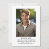 モダンシンプル写真卒業 案内状 (正面)