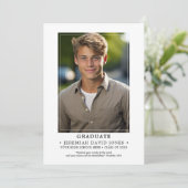 モダンシンプル写真卒業 案内状 (スタンド正面)