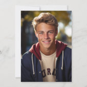 モダンシンプル写真卒業 案内状 (裏面)