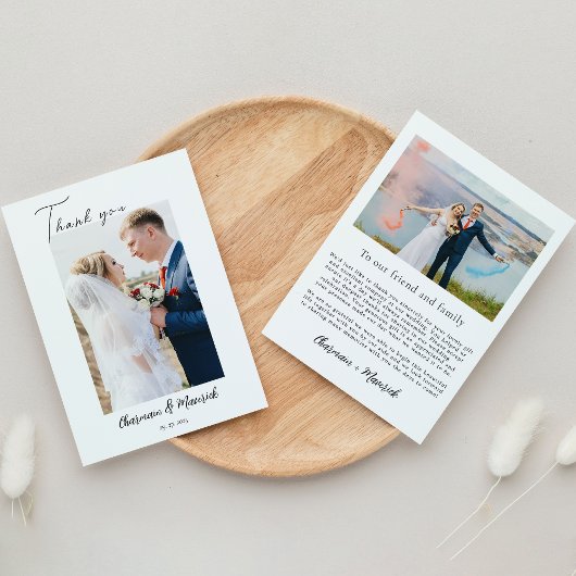 モダンシンプル写真書 サンキューカード