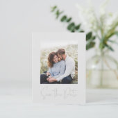 モダンシンプル写真灰色ミニマル書道 ポストカード (スタンド正面)