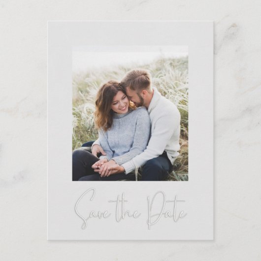 モダンシンプル写真灰色ミニマル書道 ポストカード (正面)