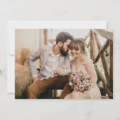 モダンシンプル写真結婚のエレガントサンキューカード 招待状 (裏面)