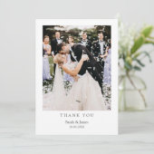 モダンシンプル写真結婚のサンキューカード 招待状 (スタンド正面)