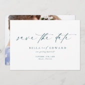 モダンシンプル写真結婚式 セーブザデート (正面/裏面)