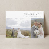 モダンシンプル写真結婚Wノート3枚 サンキューカード