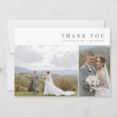 モダンシンプル写真結婚Wノート3枚 サンキューカード (正面)
