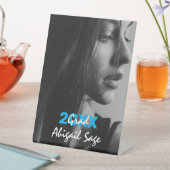 モダンシンプル写真青・白卒業 台座サイン (インサイチュ)