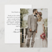 モダンシンプル写真 結婚式 サンクスカード サンキューカード (正面/裏面)