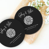 モダンシンプル写真QRコードの日付を保存結婚する 招待状