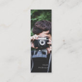 モダンシンプル写真QRコードフォトグラファー スキニー名刺 (正面)