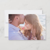 モダンシンプル写真QRコー結婚ド 出欠カード (裏面)