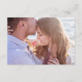 モダンシンプル写真QRコー結婚ド 出欠カード (裏面)