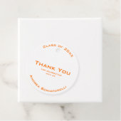 モダンシンプル卒業オレンジサンキュー フェイバータグ (インサイチュ)