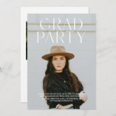 モダンシンプル卒業党招待状 招待状 (正面/裏面)