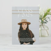 モダンシンプル卒業党招待状 招待状 (スタンド正面)