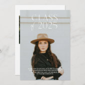 モダンシンプル卒業党招待状 招待状 (正面/裏面)