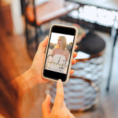 モダンシンプル卒業写真スクリプトカード 案内状