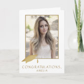 モダンシンプル卒業写真 カード (正面)