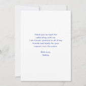 モダンシンプル卒業写真 サンキューカード (裏面)