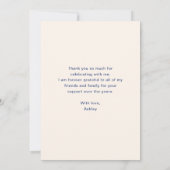 モダンシンプル卒業写真 サンキューカード (裏面)