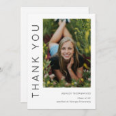 モダンシンプル卒業写真 サンキューカード (正面/裏面)
