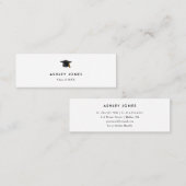 モダンシンプル卒業名カード スキニー名刺 (正面/裏面)