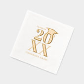 モダンシンプル卒業年度 箔ナプキン (左)