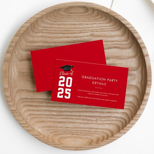 モダンシンプル卒業式2025パーティー エンクロージャーカード