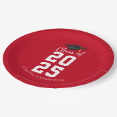 モダンシンプル卒業式2025年グラッドパーティー ペーパープレート (アングル)