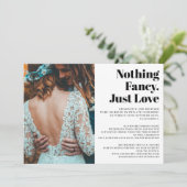 モダンシンプル単に愛の投げ結婚手の写真 案内状 (スタンド正面)