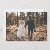 モダンシンプル単に愛の投げ結婚手の写真 案内状 (裏面)