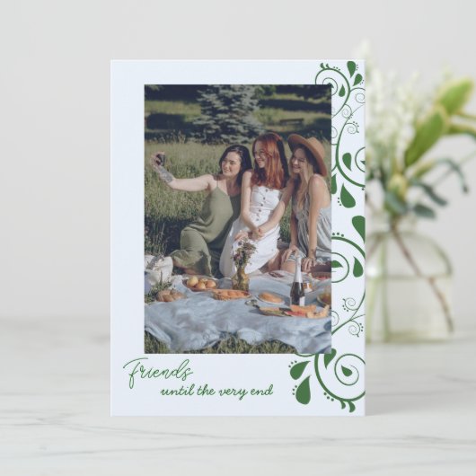 モダンシンプル友達の写真ホリデーカード シーズンカード (スタンド正面)