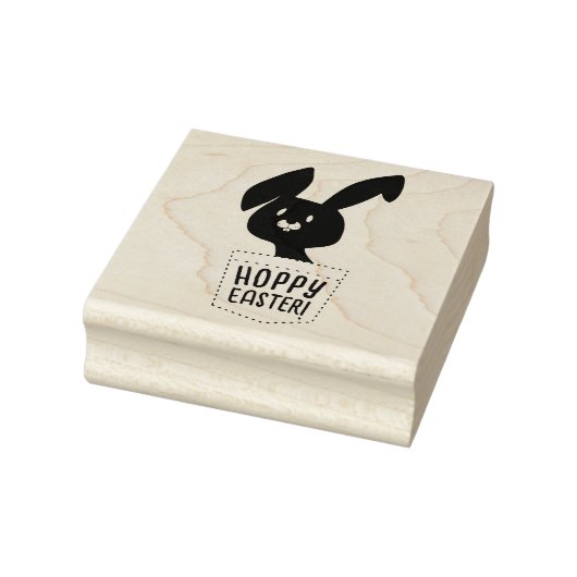 モダンシンプル可愛いイースターバニーよくはしゃぐアニメ ラバースタンプ (スタンプ)