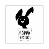 モダンシンプル可愛いイースターバニーよくはしゃぐアニメ ラバースタンプ (インプリント)