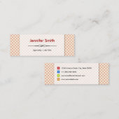 モダンシンプル可愛水玉模様 スキニー名刺 (正面/裏面)