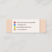 モダンシンプル可愛水玉模様 スキニー名刺 (裏面)