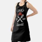 モダンシンプル名前をカスタムするBBQ大人 エプロン (インサイチュ)