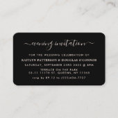 モダンシンプル夕べイベントチケット招待状 名刺 (正面)