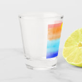 モダンシンプル夕日レインボーカラフルグラデーション ショットグラス (左)