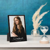 モダンシンプル大学院写真手書きスクリプト フォトプラーク (側面)