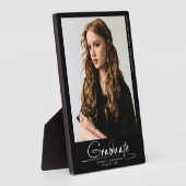 モダンシンプル大学院写真手書きスクリプト フォトプラーク (側面)